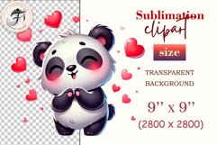 Bring cuteness to your creations with this adorable panda sublimation clipart! Perfect for Valentine’s Day gifts, greeting cards, stickers, T-shirts, and home decor. High-quality, transparent background. Download now!