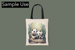 Cute Pandas Watercolor Image - Sublimation - Digital Product Image 4