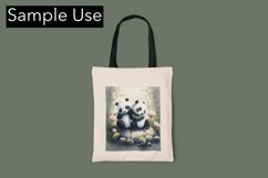 Cute Pandas Watercolor Image - Sublimation - Digital Product Image 4
