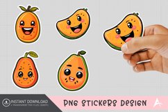Cute Papaya Sticker,Tropical Fruit Scrapbooking Sticker Product Image 1
