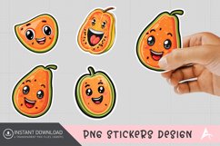Cute Papaya Sticker,Tropical Fruit Scrapbooking Sticker Product Image 1