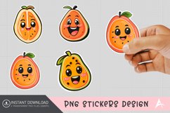Cute Papaya Sticker,Tropical Fruit Scrapbooking Sticker Product Image 1