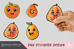 Cute Papaya Sticker,Tropical Fruit Scrapbooking Sticker Product Image 1