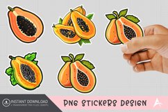Cute Papaya Sticker,Tropical Fruit Scrapbooking Sticker Product Image 1