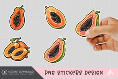 Cute Papaya Sticker,Tropical Fruit Scrapbooking Sticker Product Image 1