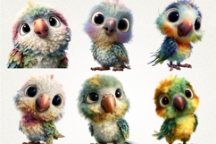 Cute Baby Parrot 28 4K PNG Clipart Transparent Background Product Image 2