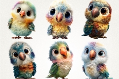 Cute Baby Parrot 28 4K PNG Clipart Transparent Background Product Image 3