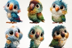 Cute Baby Parrot 28 4K PNG Clipart Transparent Background Product Image 4