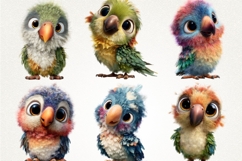 Cute Baby Parrot 28 4K PNG Clipart Transparent Background Product Image 5