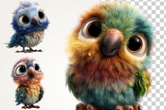Cute Baby Parrot 28 4K PNG Clipart Transparent Background Product Image 6