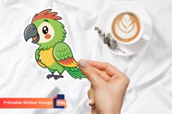 Cute Parrot Sticker, Parrot Lovers Gift, Fun Parrot Art Product Image 1