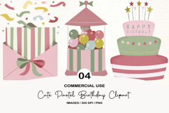 Cute Pastel Birthday Clipart Product Image 1