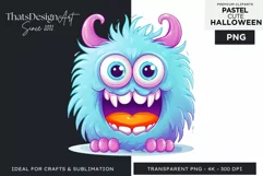 Watercolor Cute Pastel Halloween Clipart PNG sublimation Product Image 1