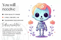 Watercolor Cute Pastel Halloween Clipart PNG sublimation Product Image 2