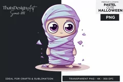 Watercolor Cute Pastel Halloween Clipart PNG sublimation Product Image 1