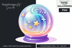 Watercolor Cute Pastel Halloween Clipart PNG sublimation Product Image 1