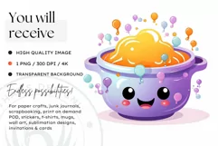Watercolor Cute Pastel Halloween Clipart PNG sublimation Product Image 2