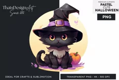 Watercolor Cute Pastel Halloween Clipart PNG sublimation Product Image 1
