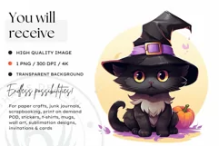 Watercolor Cute Pastel Halloween Clipart PNG sublimation Product Image 2