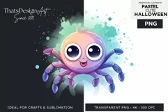 Watercolor Cute Pastel Halloween Clipart PNG sublimation Product Image 1