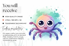 Watercolor Cute Pastel Halloween Clipart PNG sublimation Product Image 2