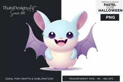 Watercolor Cute Pastel Halloween Clipart PNG sublimation Product Image 1