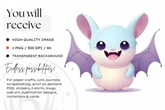 Watercolor Cute Pastel Halloween Clipart PNG sublimation Product Image 2