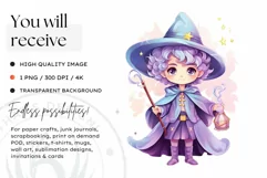 Watercolor Cute Pastel Halloween Clipart PNG sublimation Product Image 2