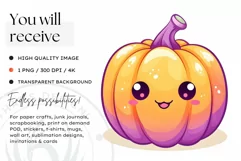 Watercolor Cute Pastel Halloween Clipart PNG sublimation Product Image 2