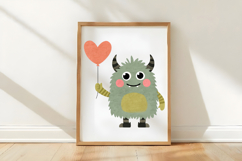 Cute Pastel Monster Clipart Product Image 3