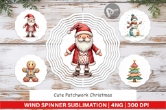 Patchwork Christmas Cute Wind Spinner Product Image 1