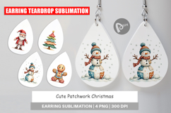 Patchwork Christmas Cute Earring Product Image 1