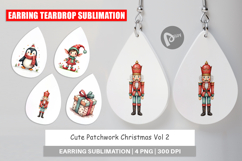 Patchwork Christmas Cute Earring Product Image 1