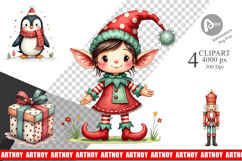 Patchwork Christmas Cute Clipart Product Image 1