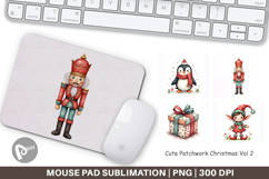Patchwork Christmas Cute Mouse Pad Product Image 1