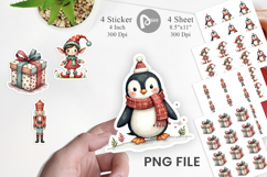Patchwork Christmas Cute Sticker Product Image 1