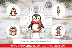 Patchwork Christmas Cute Wind Spinner Product Image 1