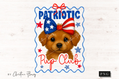 Patriotic Pup Club Funny PNG | 4th Of July PNG Product Image 4