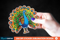 Cute Peacock Clipart, Sticker PNG Clipart Product Image 1