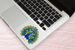 Cute Peacock Sticker Clipart Bundle Product Image 3