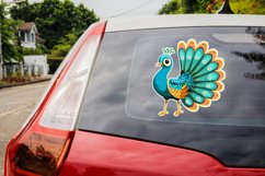 Cute Peacock Sticker Clipart Bundle Product Image 5