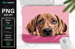 Cute Peeking Rhodesian Ridgeback Dog Mouse Pad Product Image 1