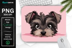 Cute Peeking Yorkshire Terrier Dog Mouse Pad Product Image 1