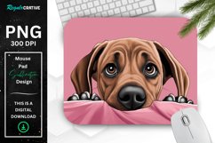 Cute Peeking Rhodesian Ridgeback Dog Mouse Pad Product Image 1
