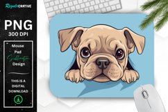 Cute Peeking Dog mouse Pad Product Image 1