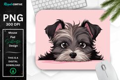 Cute Peeking Yorkshire Terrier Dog Mouse Pad Product Image 1