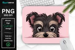 Cute Peeking Yorkshire Terrier Dog Mouse Pad Product Image 1