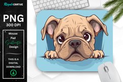 Cute Peeking Dog mouse Pad Product Image 1