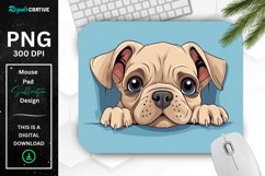 Cute Peeking Dog mouse Pad Product Image 1