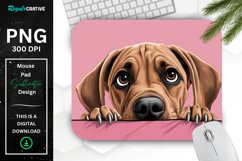 Cute Peeking Rhodesian Ridgeback Dog Mouse Pad Product Image 1